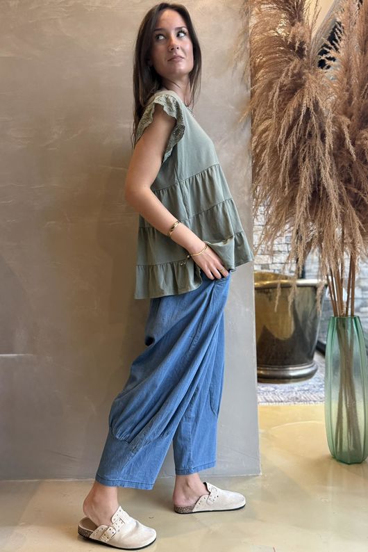 Classic Cotton Smock Tee Khaki